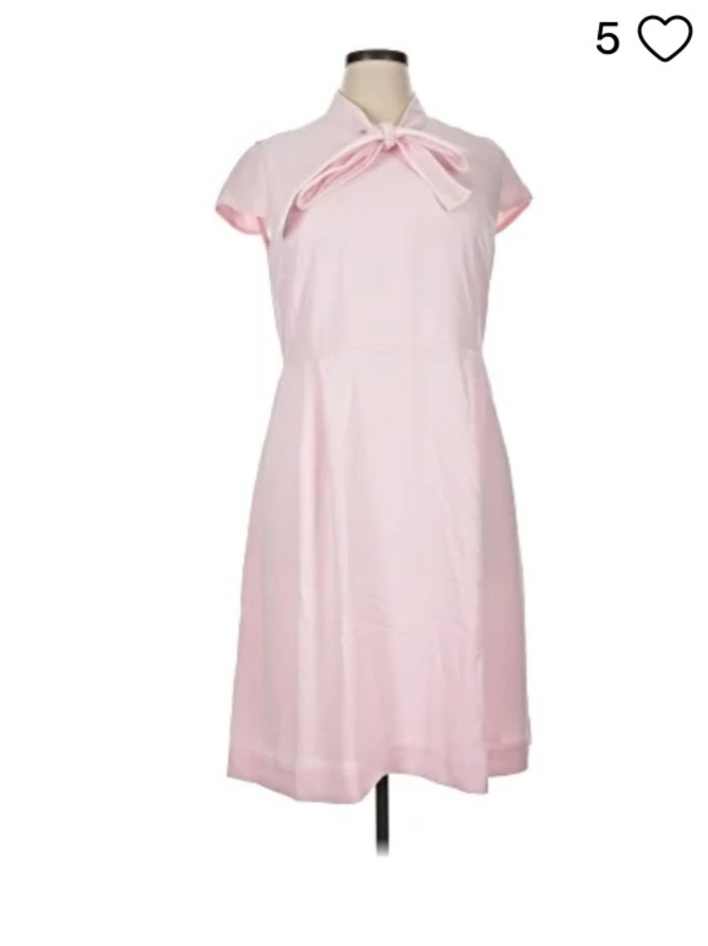 J. Crew Soft Pink Tie-Neck Midi Dress